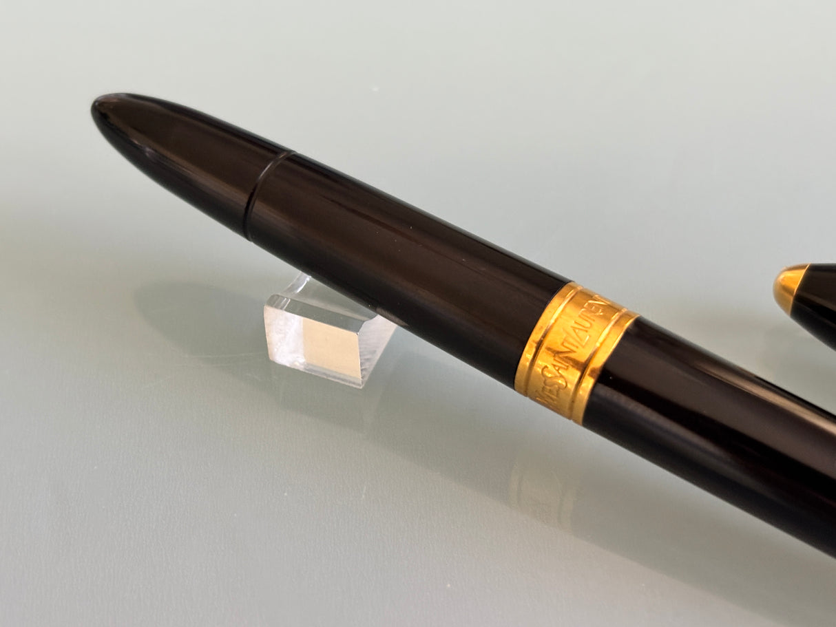 Yves St Laurent Black gold trim Made in France - Roller Ball