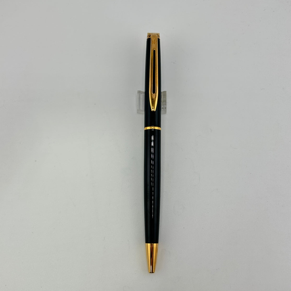 Waterman Hemisphere Black lacquer gold trim circa 1990- Ballpoint Pen