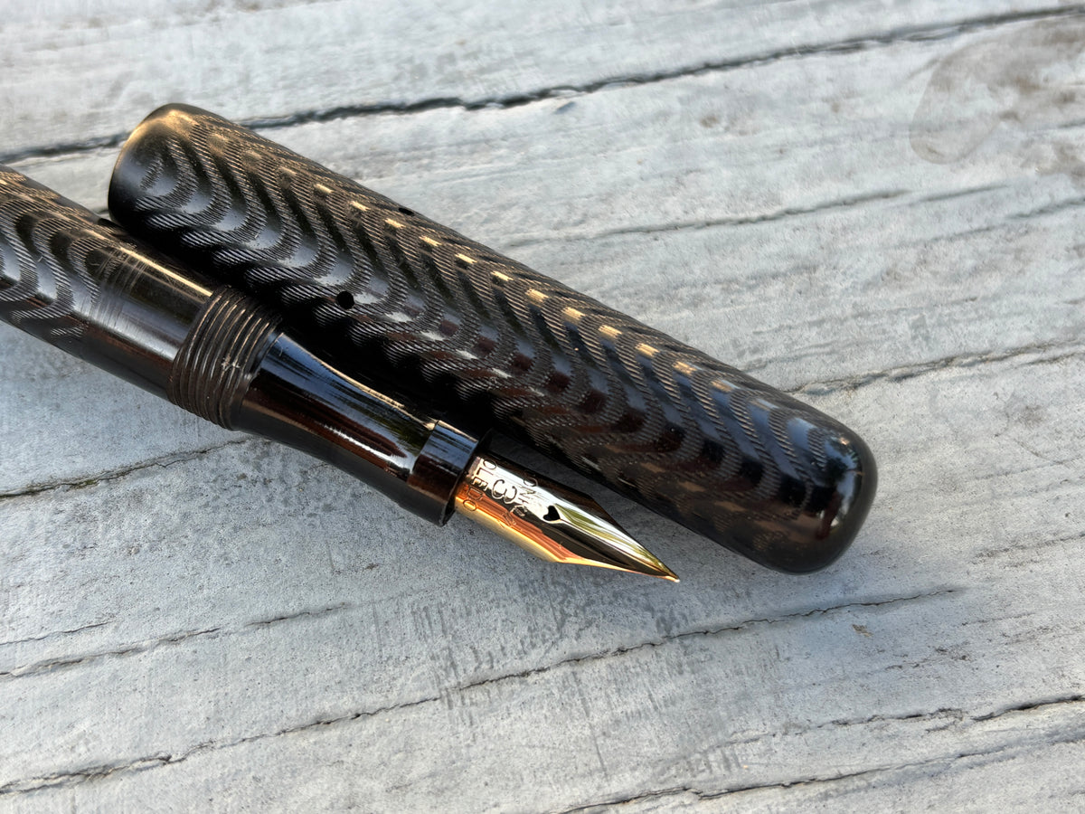 Conklin Toledo # 3 Black Chased in New condition - Fountain Pen