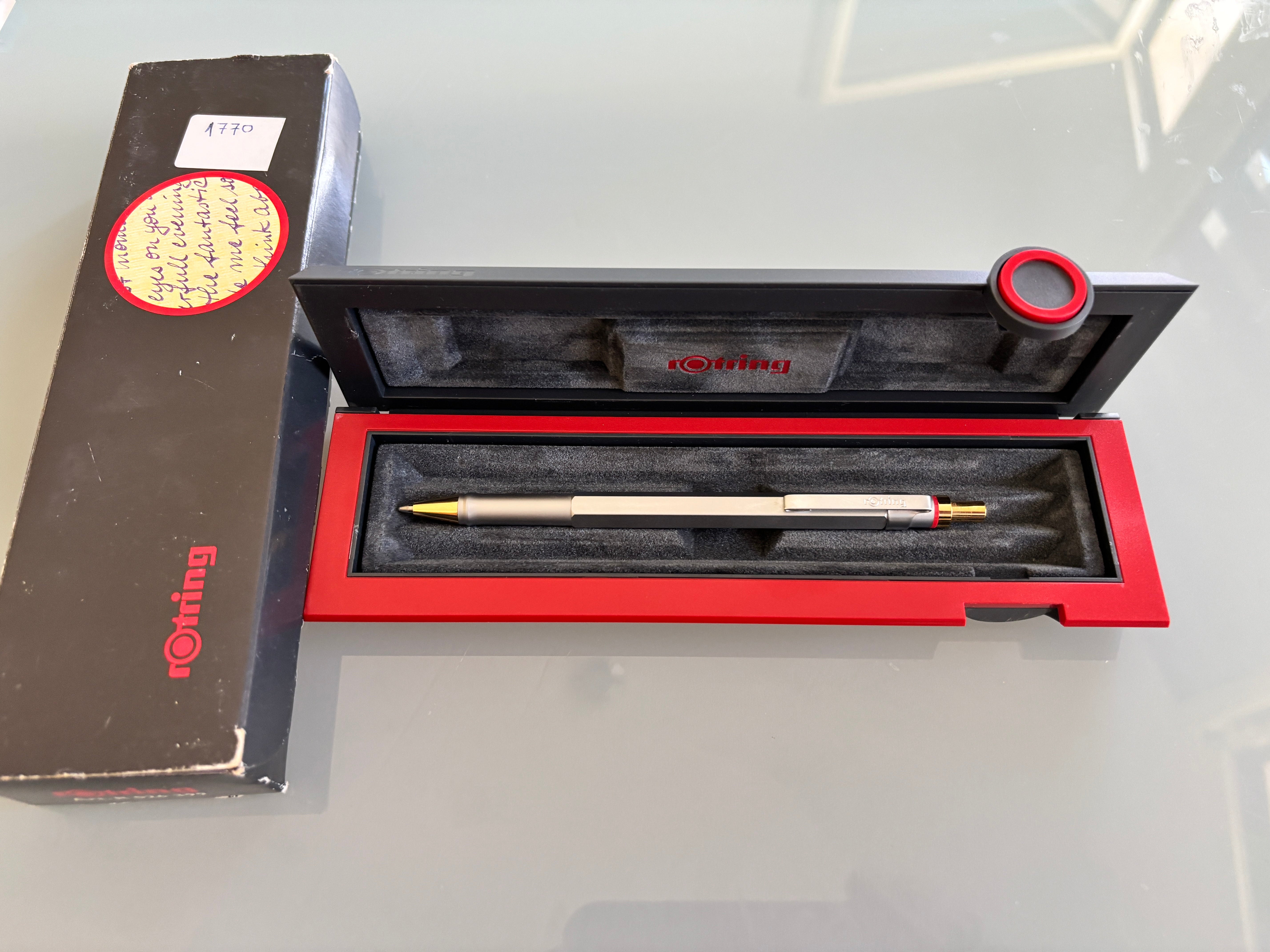 Rotring R 026399  Ball Pen Faceted Satin Chrome new in the box !
