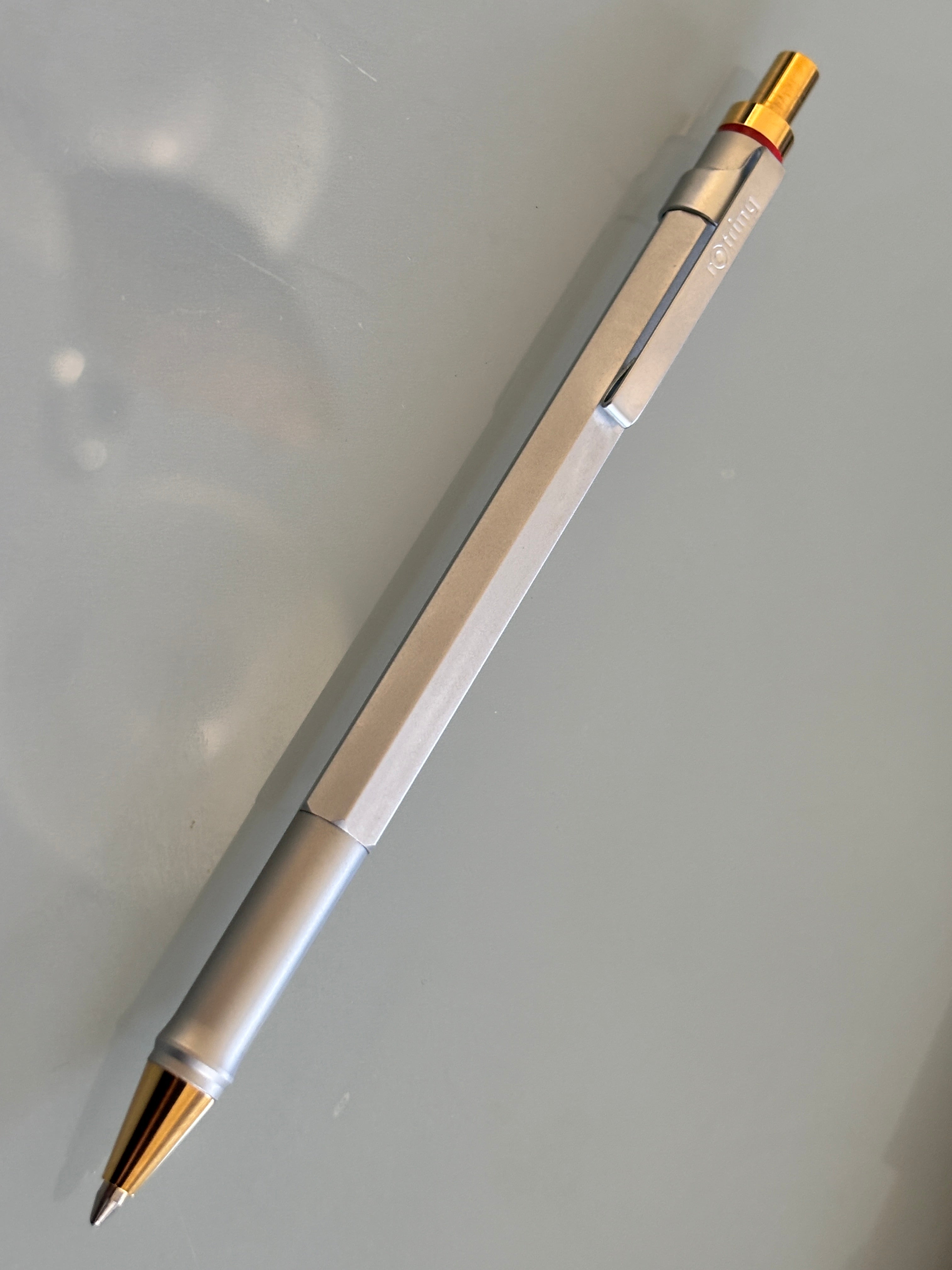 Rotring R 026399  Ball Pen Faceted Satin Chrome new in the box !