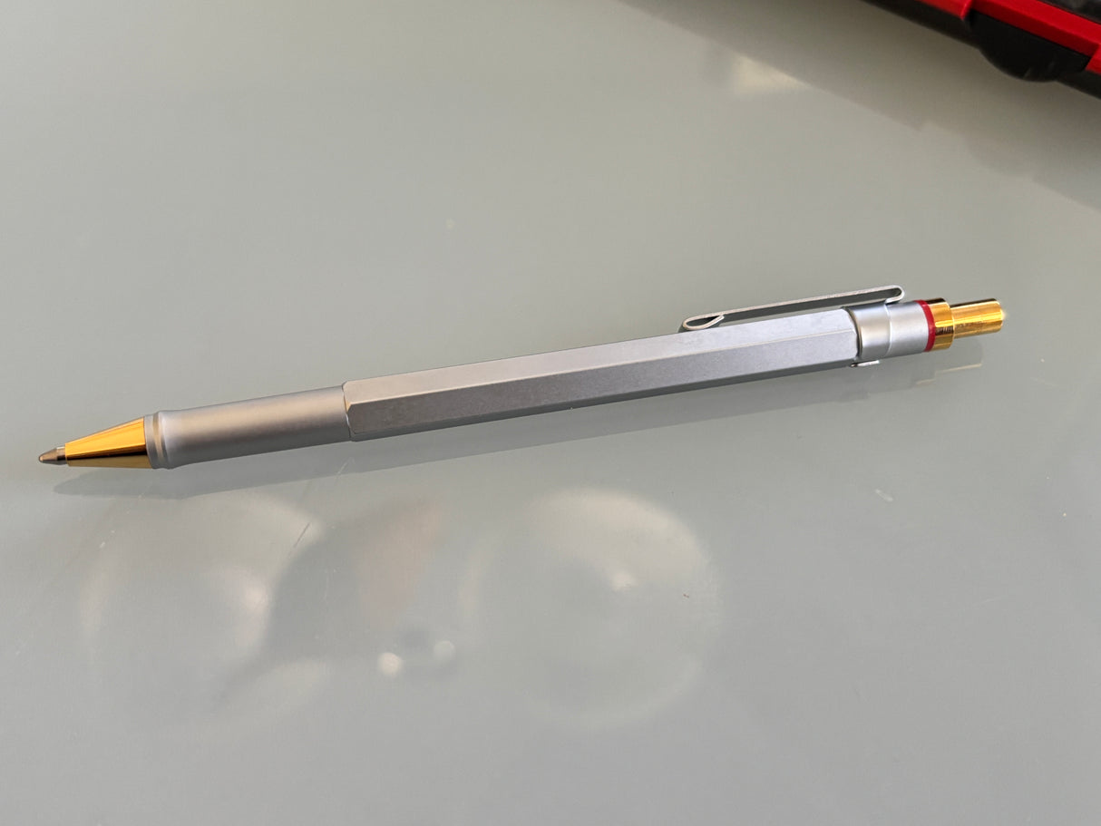 Rotring R 026399  Ball Pen Faceted Satin Chrome new in the box !