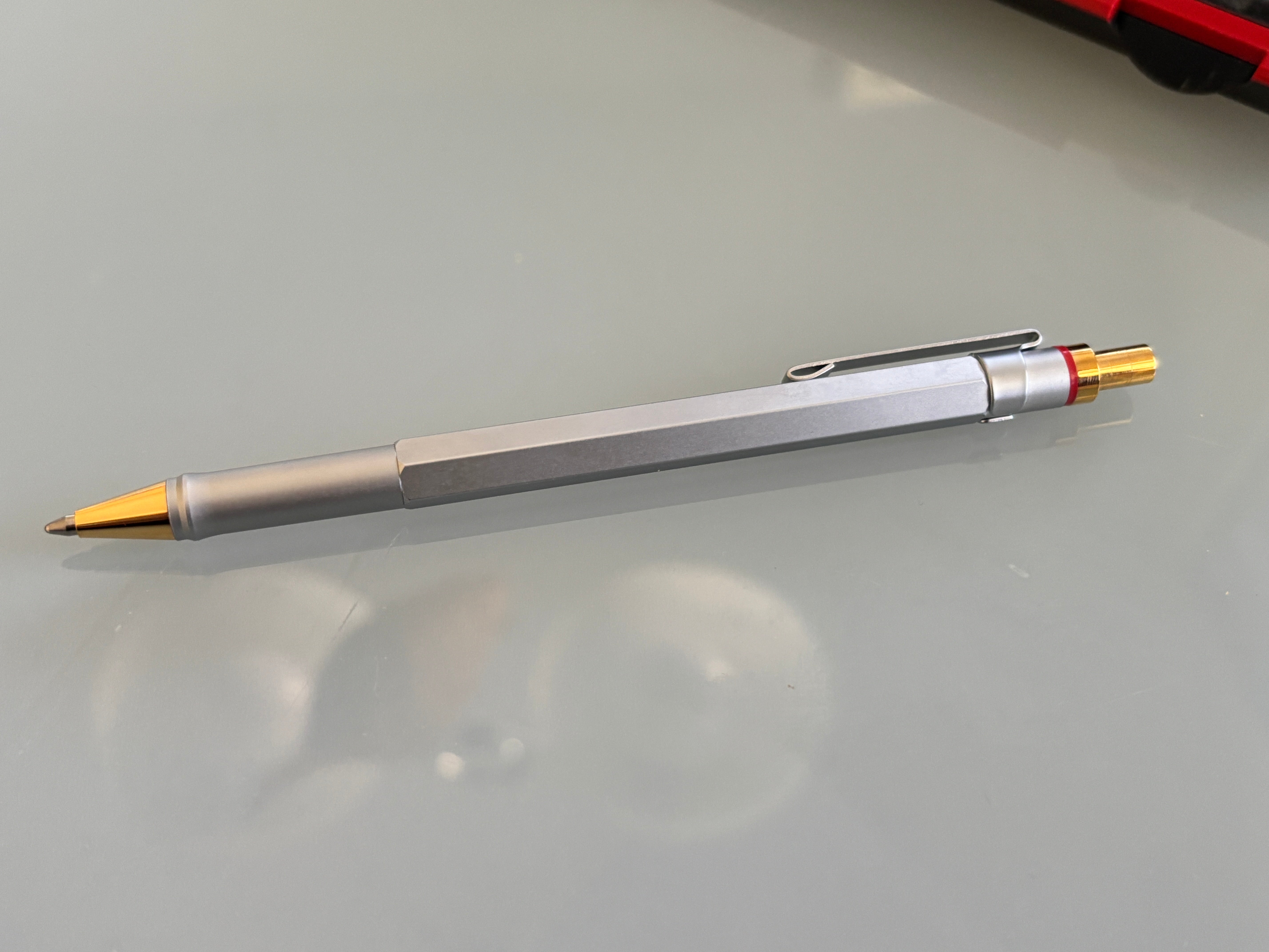 Rotring R 026399  Ball Pen Faceted Satin Chrome new in the box !