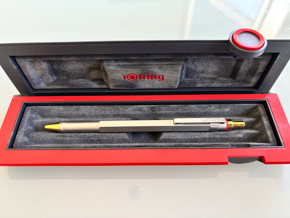 Rotring R 026399  Ball Pen Faceted Satin Chrome new in the box !