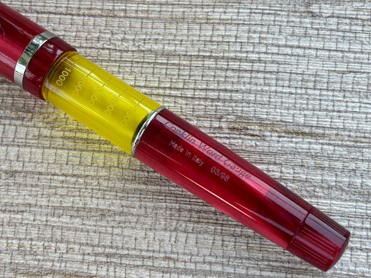 Jimmy's Pick - Conklin Toledo Word Gauge Limited Edition 03/98 Burgundy Made in Italy - Fountain Pen