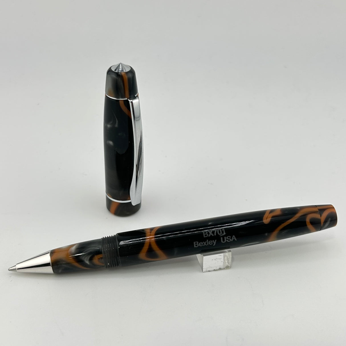 Bexley BX701 Green /orange swirl - Rollerball Pen