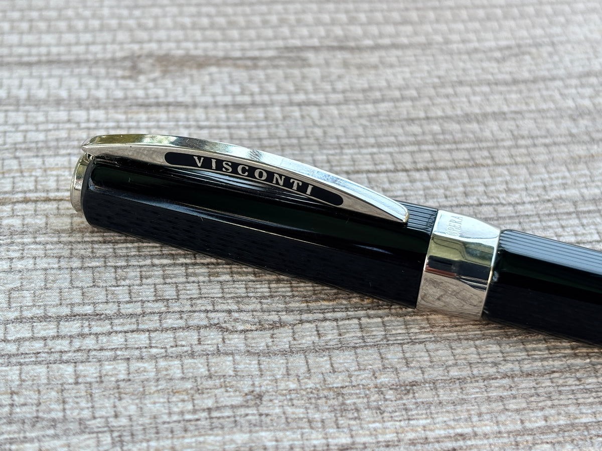 Jimmy's Pick - Visconti Opera Black Rhodium Trim Faceted Pen - Ballpoint Pen