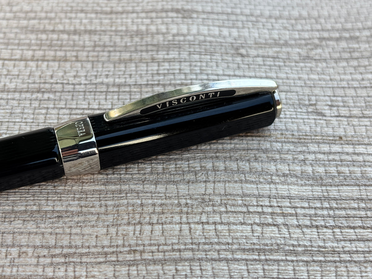 Jimmy's Pick - Visconti Opera Black Rhodium Trim Faceted Pen - Ballpoint Pen