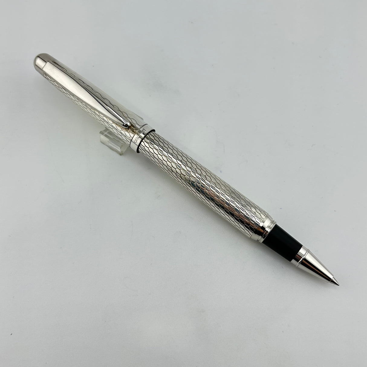 Otto Hutt Design 02 sterling silver Honeycomb pattern - Rollerball Pen