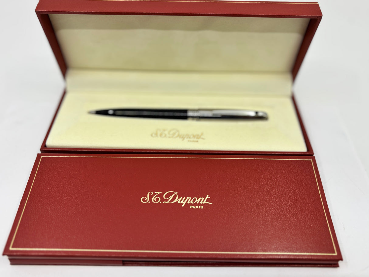 ST Dupont Paris Perspective 2000 Black and Chrome - Ball Pen