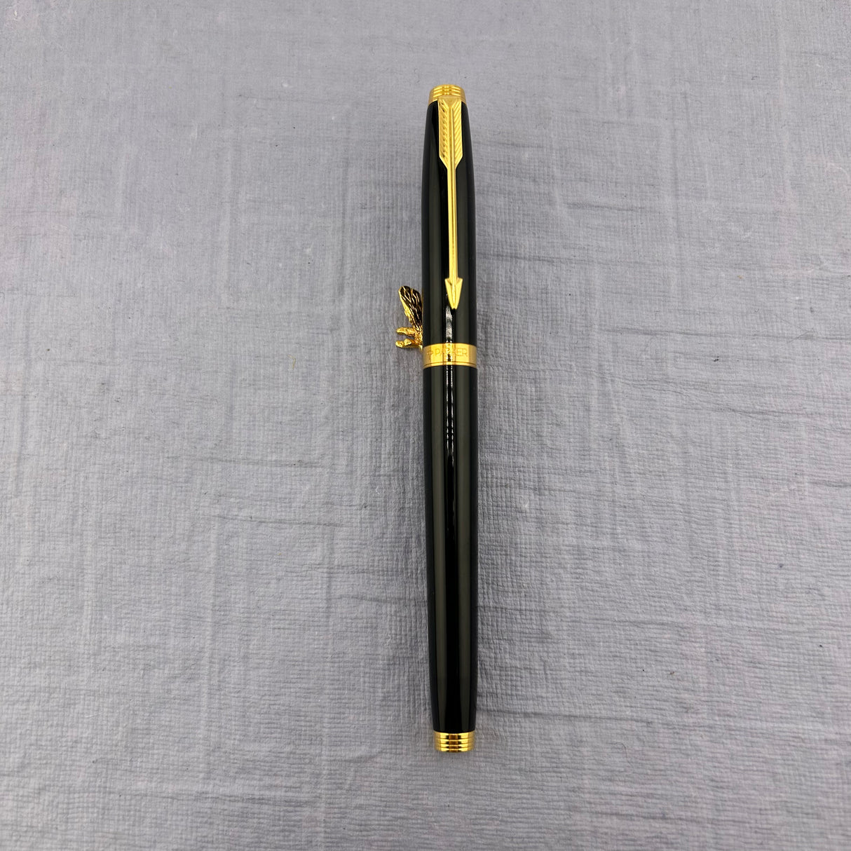 parker 75 set black lacquer gold trim - Original box - New old stock ! - Fountain pen and Ball pen