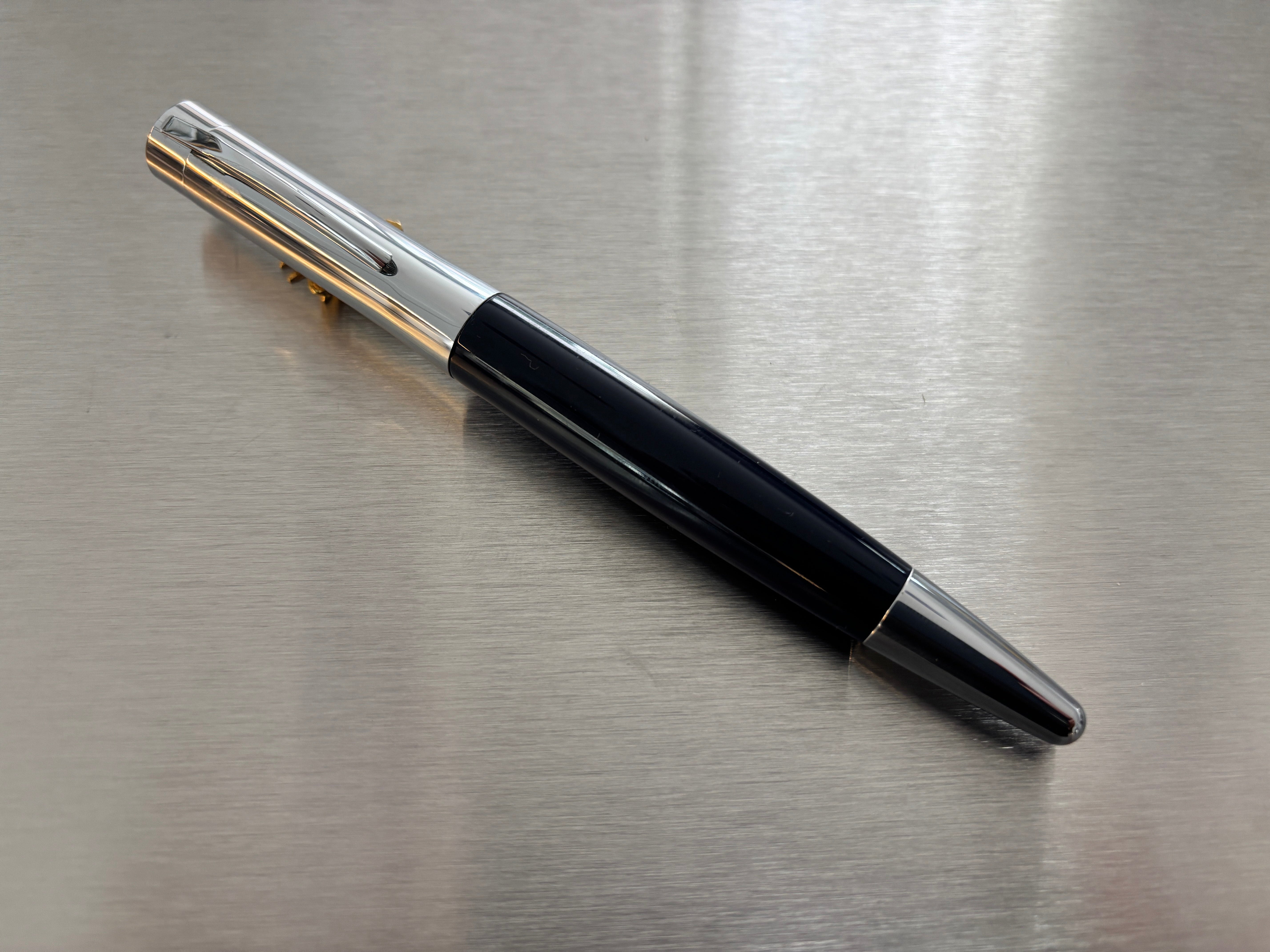 Rotring Data Initial Navy Blue / Chorme cap  - Roller Ball