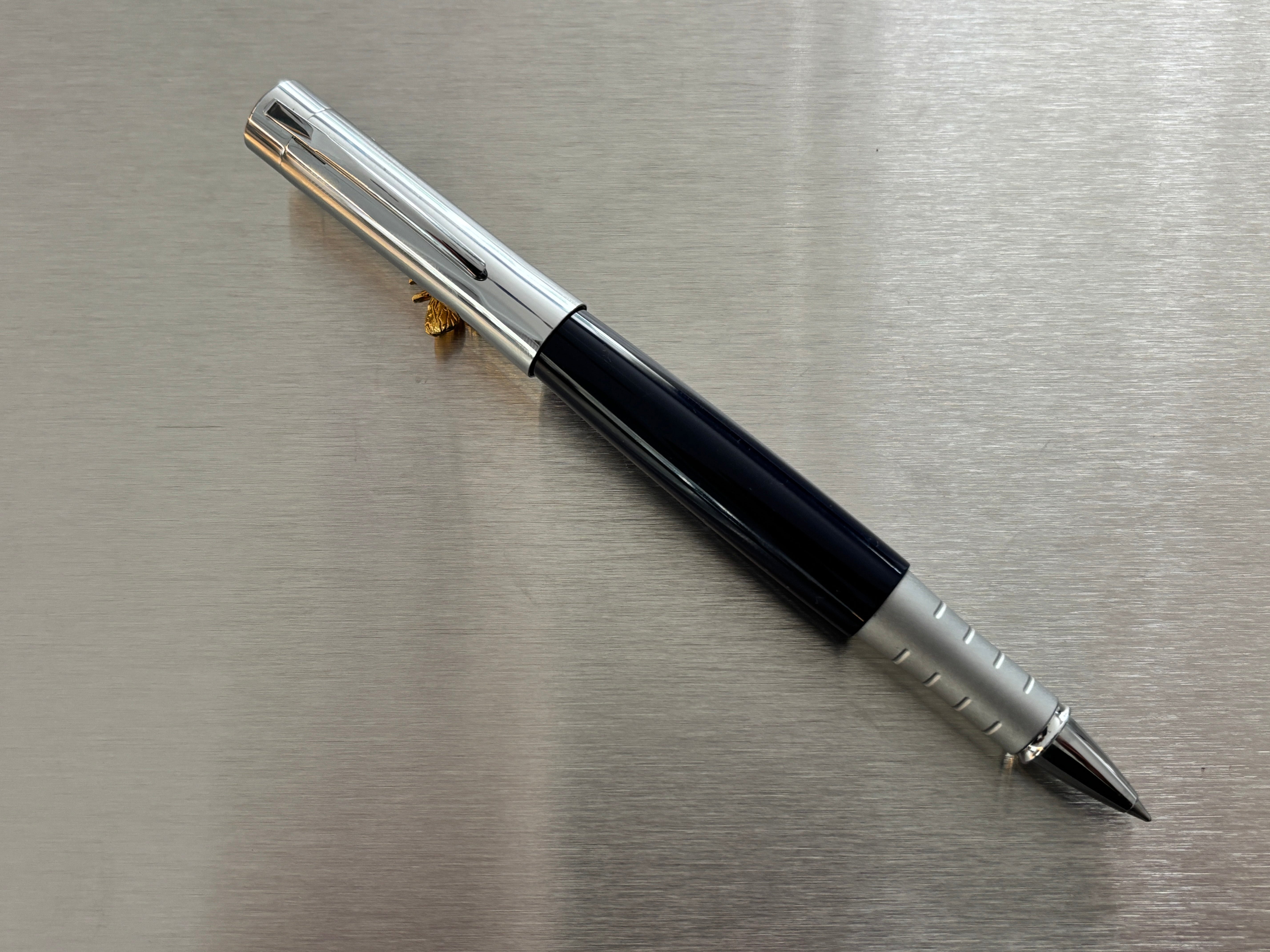 Rotring Data Initial Navy Blue / Chorme cap  - Roller Ball