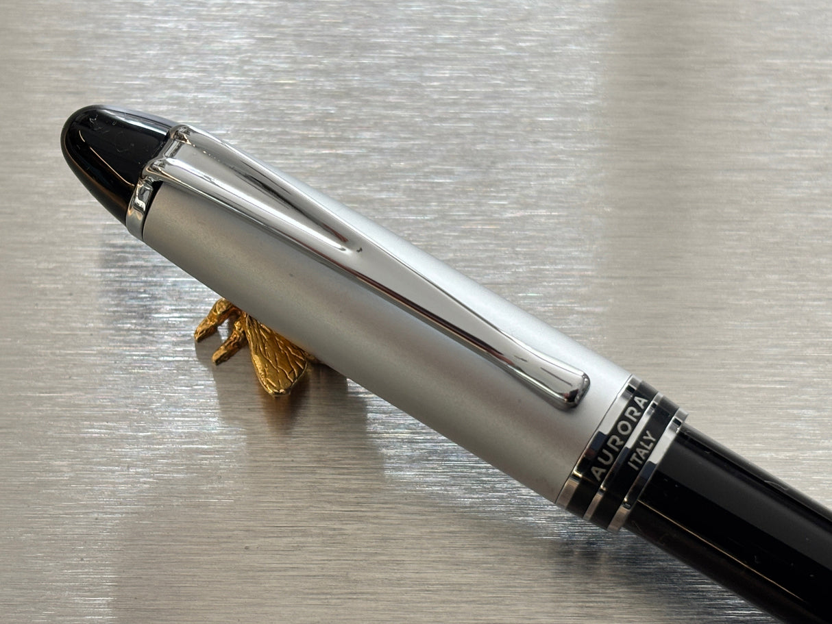 Aurora Ipsilon Black silver matte Cap - Ball Pen