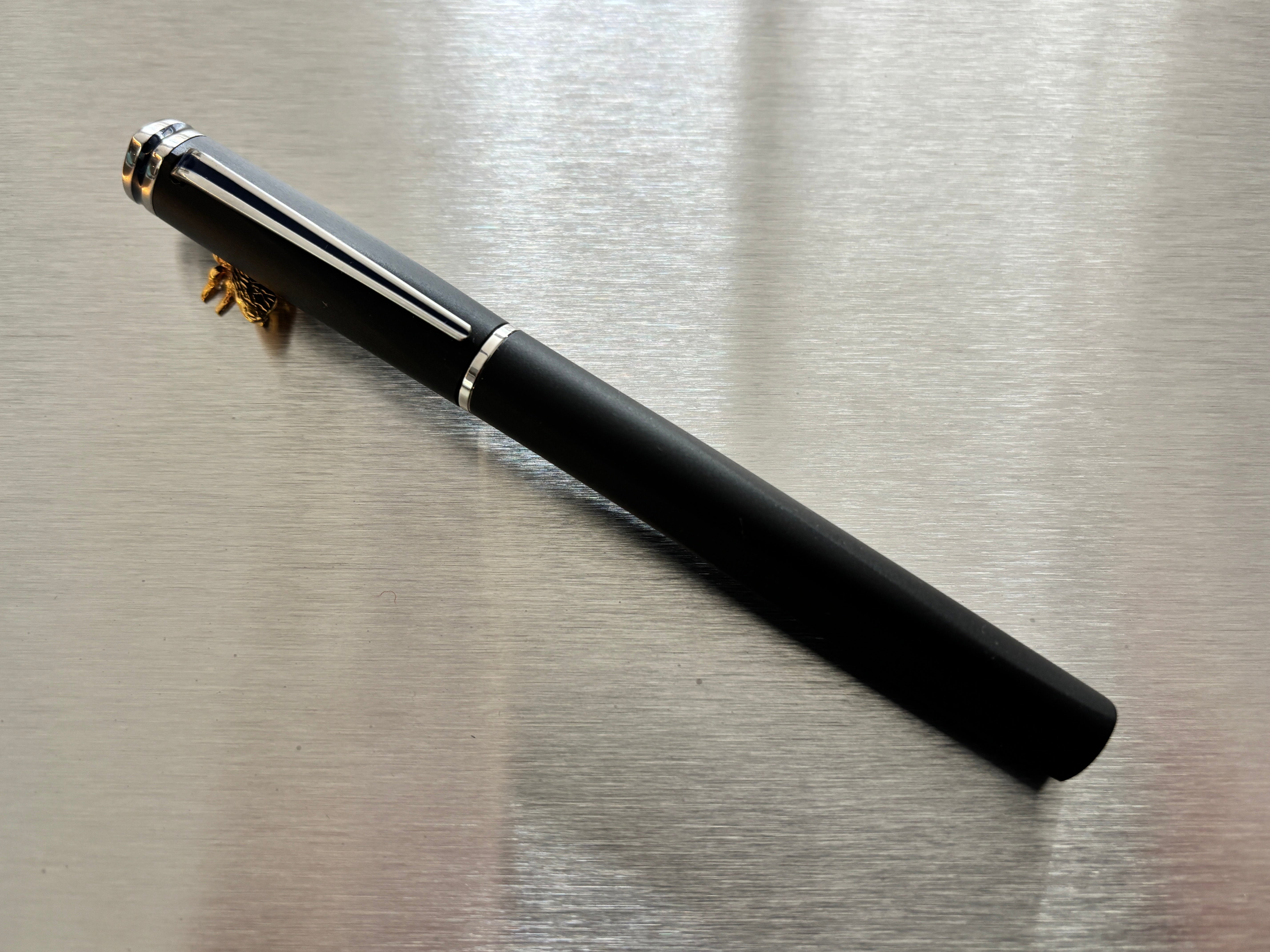 Triangular Black Pen - No name on it - Nice design - Fountain Pen