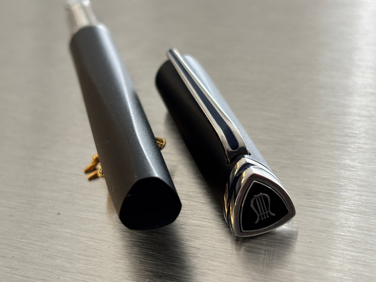 Triangular Black Pen - No name on it - Nice design - Fountain Pen