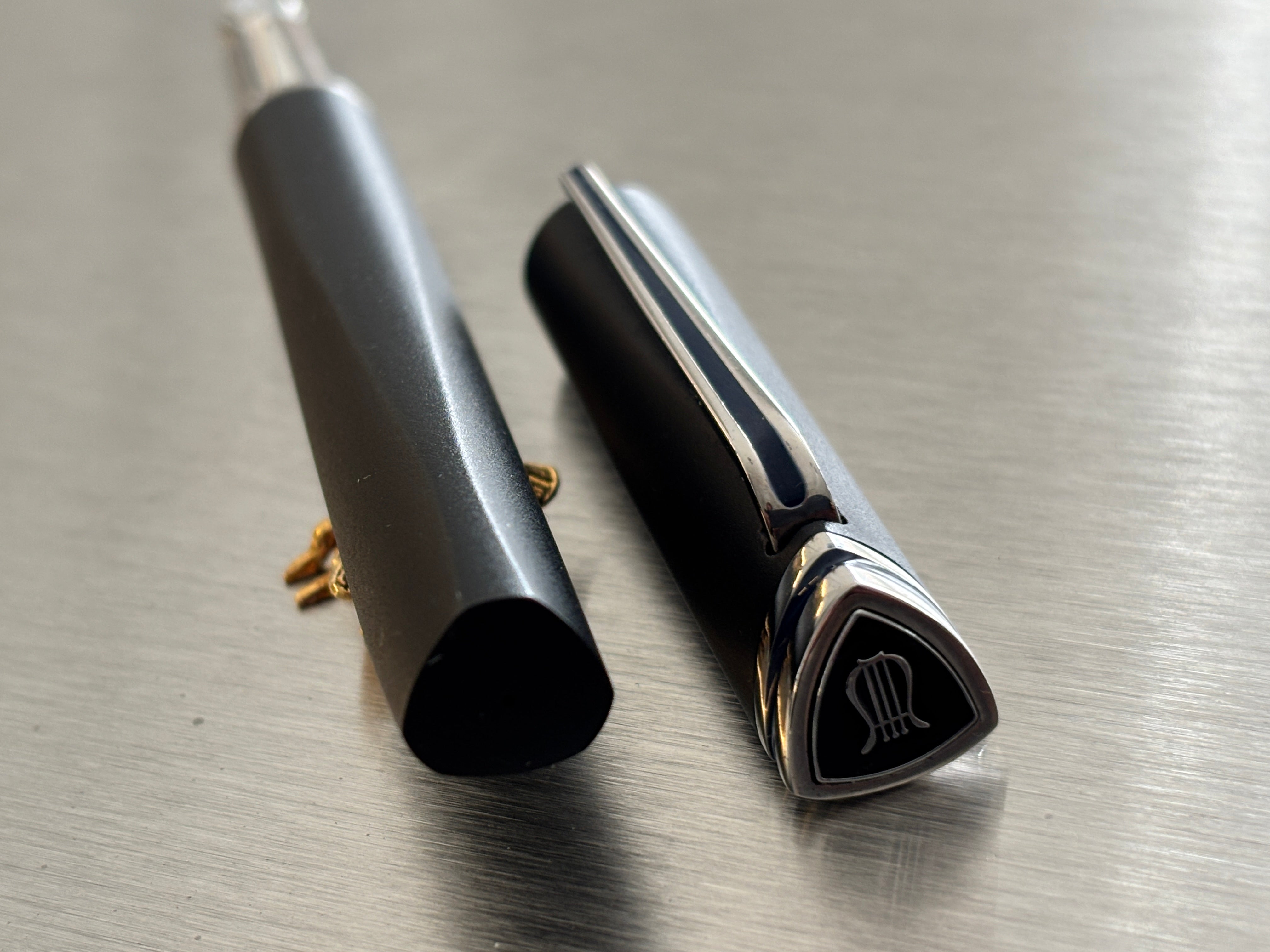 Triangular Black Pen - No name on it - Nice design - Fountain Pen