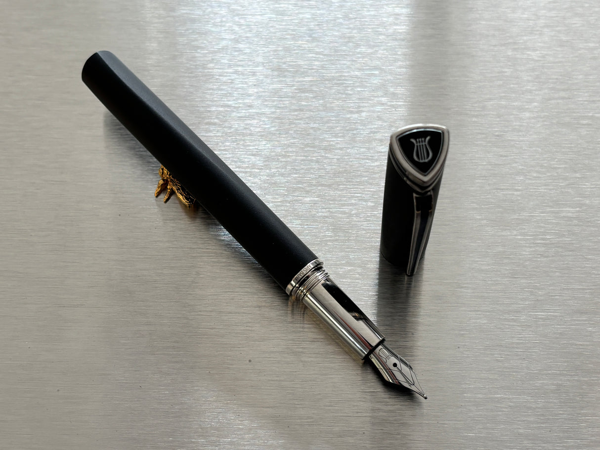 Triangular Black Pen - No name on it - Nice design - Fountain Pen
