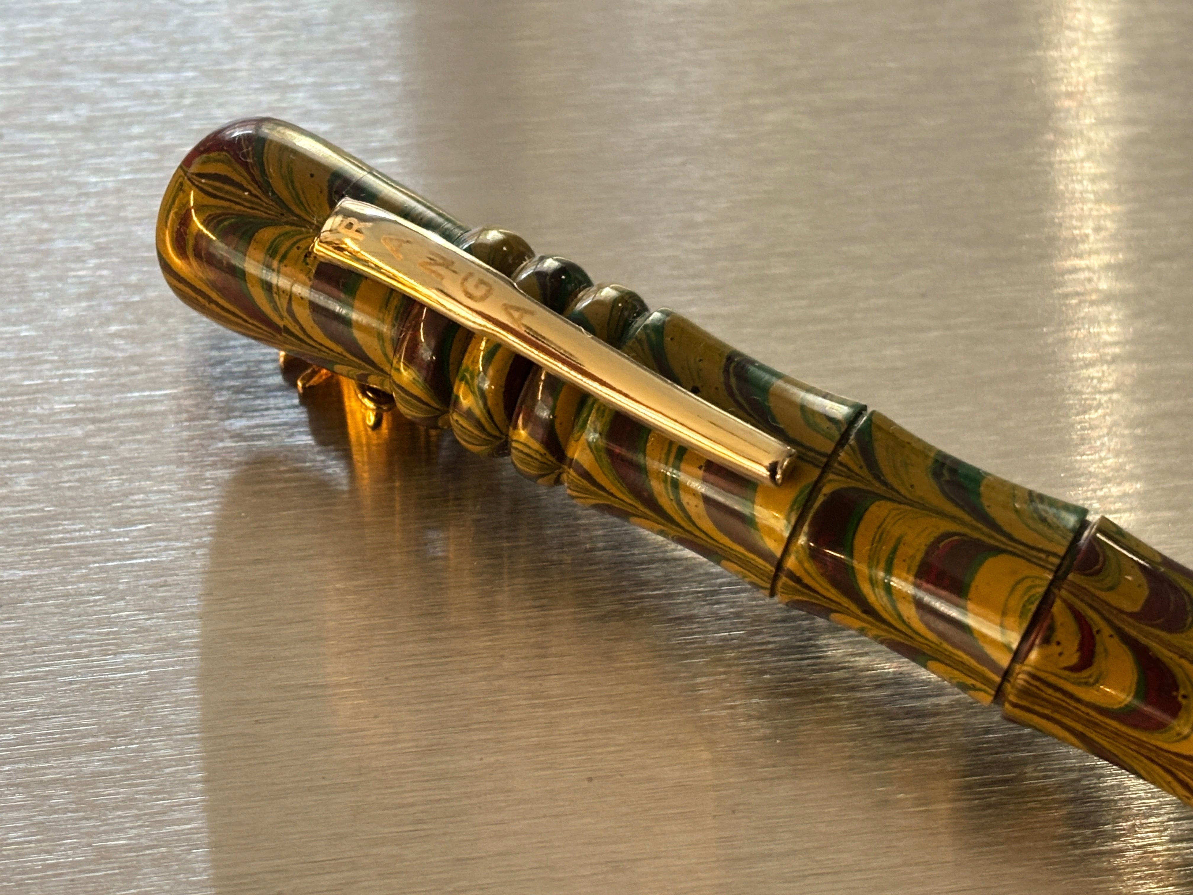 Ranga Ebonite Bamboo Brown Ripple - Fountain Pen