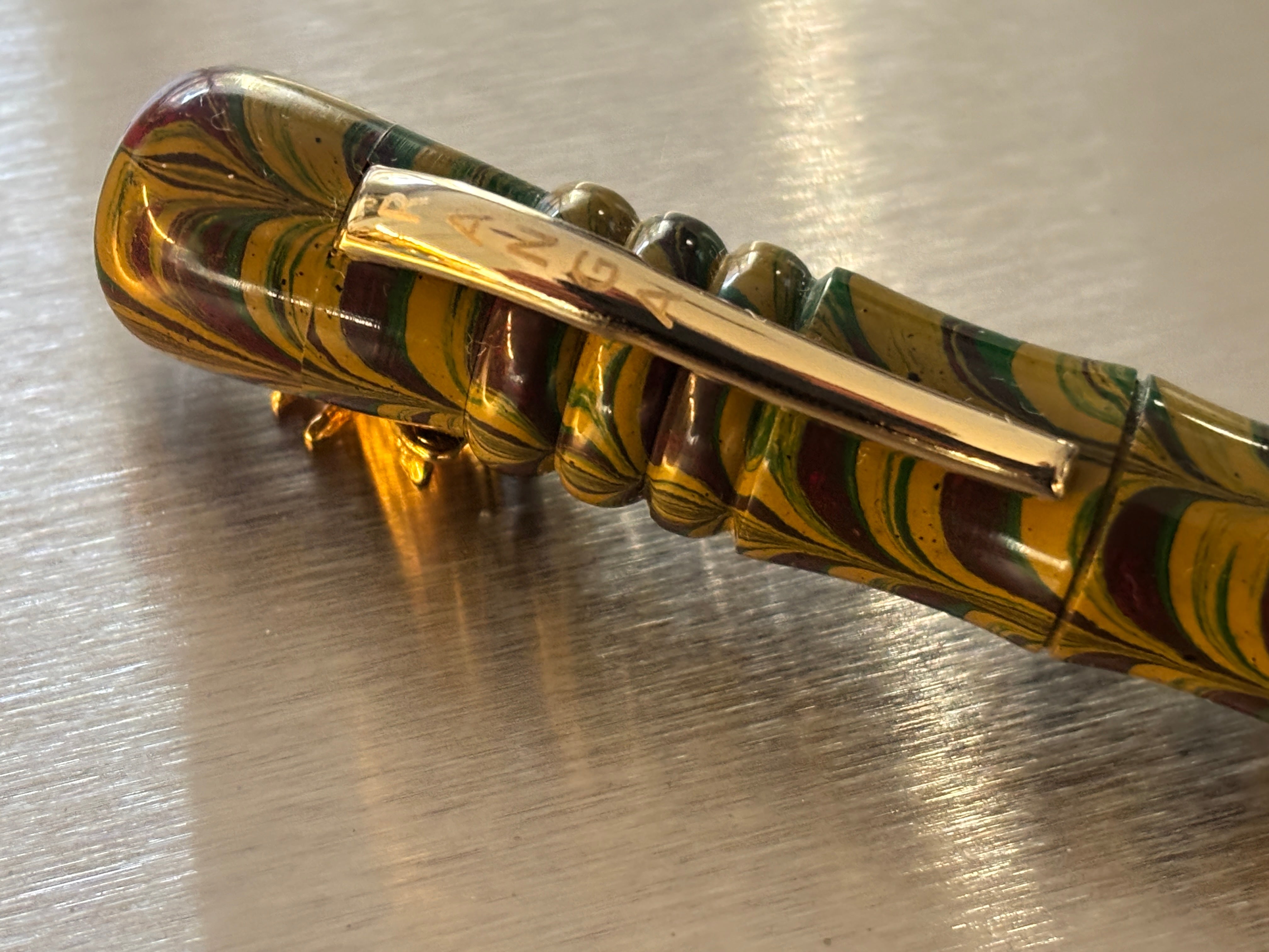 Ranga Ebonite Bamboo Brown Ripple - Fountain Pen