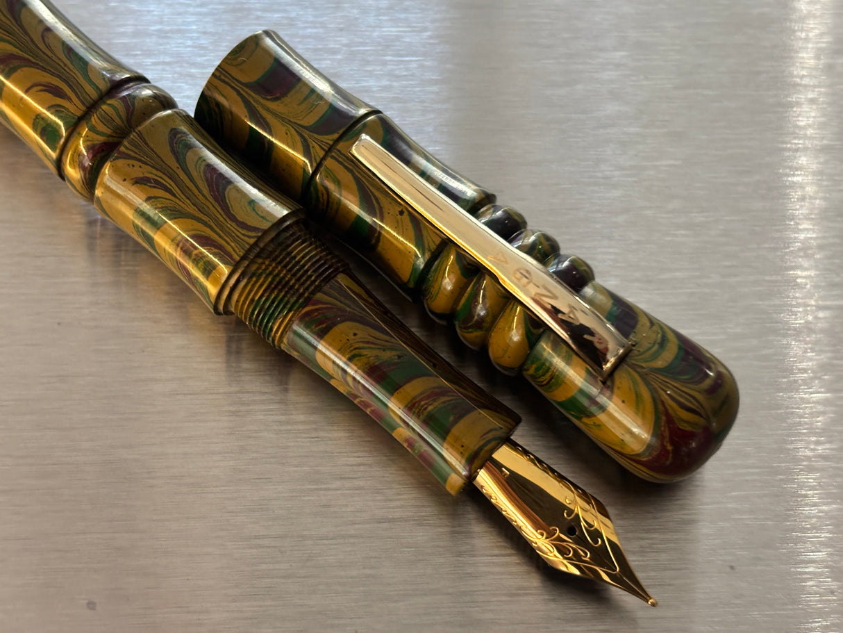 Ranga Ebonite Bamboo Brown Ripple - Fountain Pen