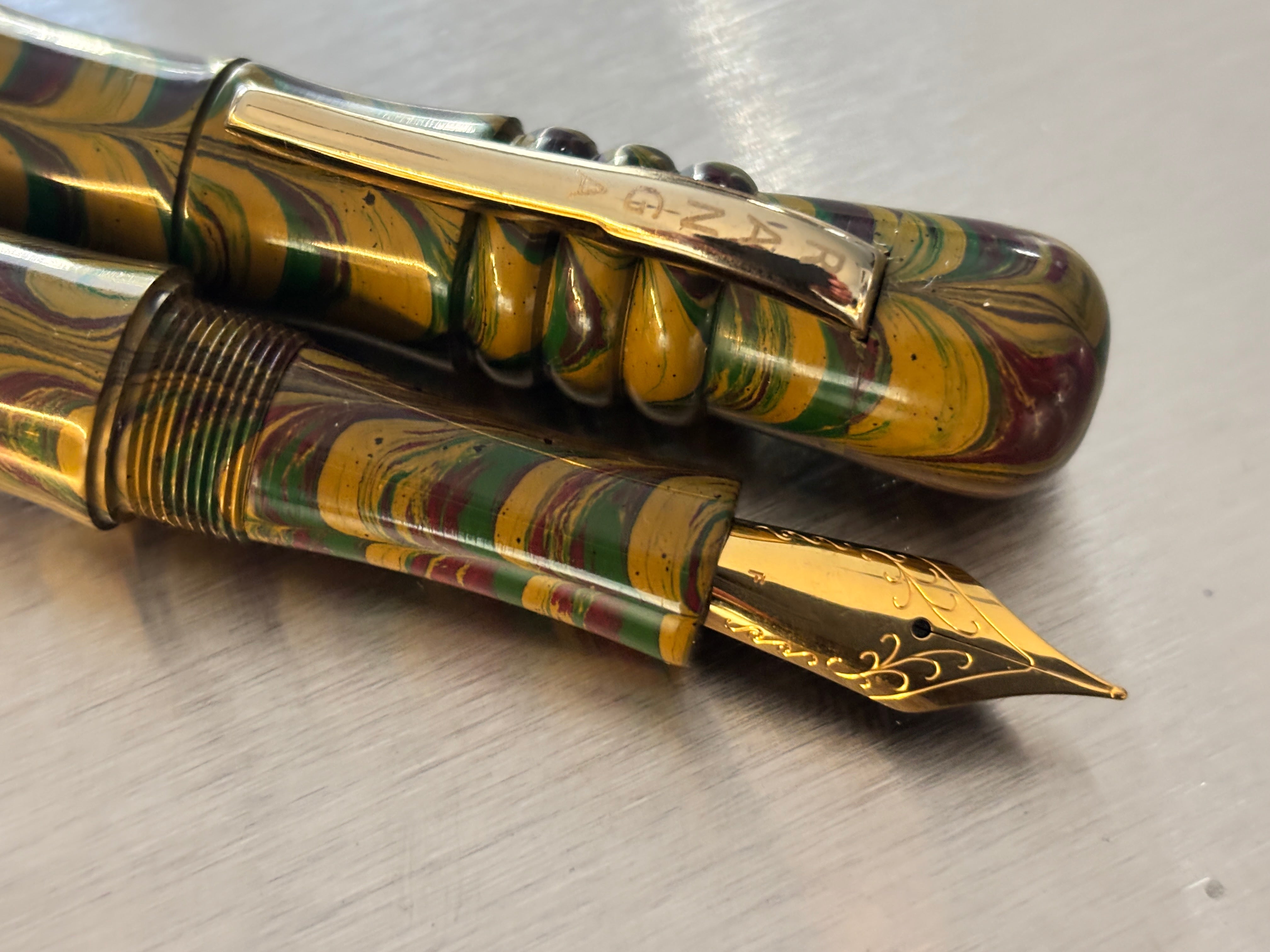 Ranga Ebonite Bamboo Brown Ripple - Fountain Pen