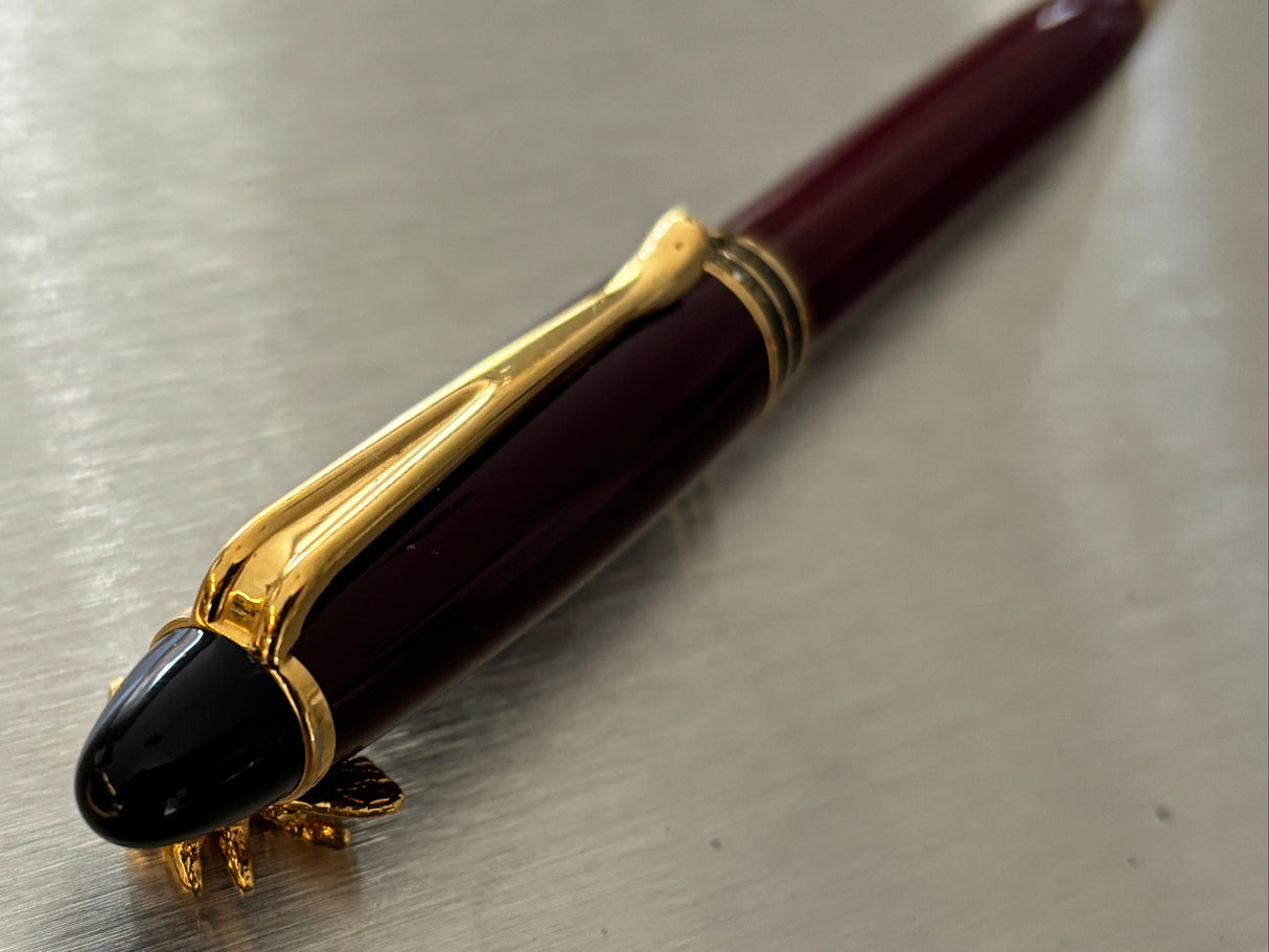 Aurora Ipsilon Burgundy Gold trim - Ball Pen