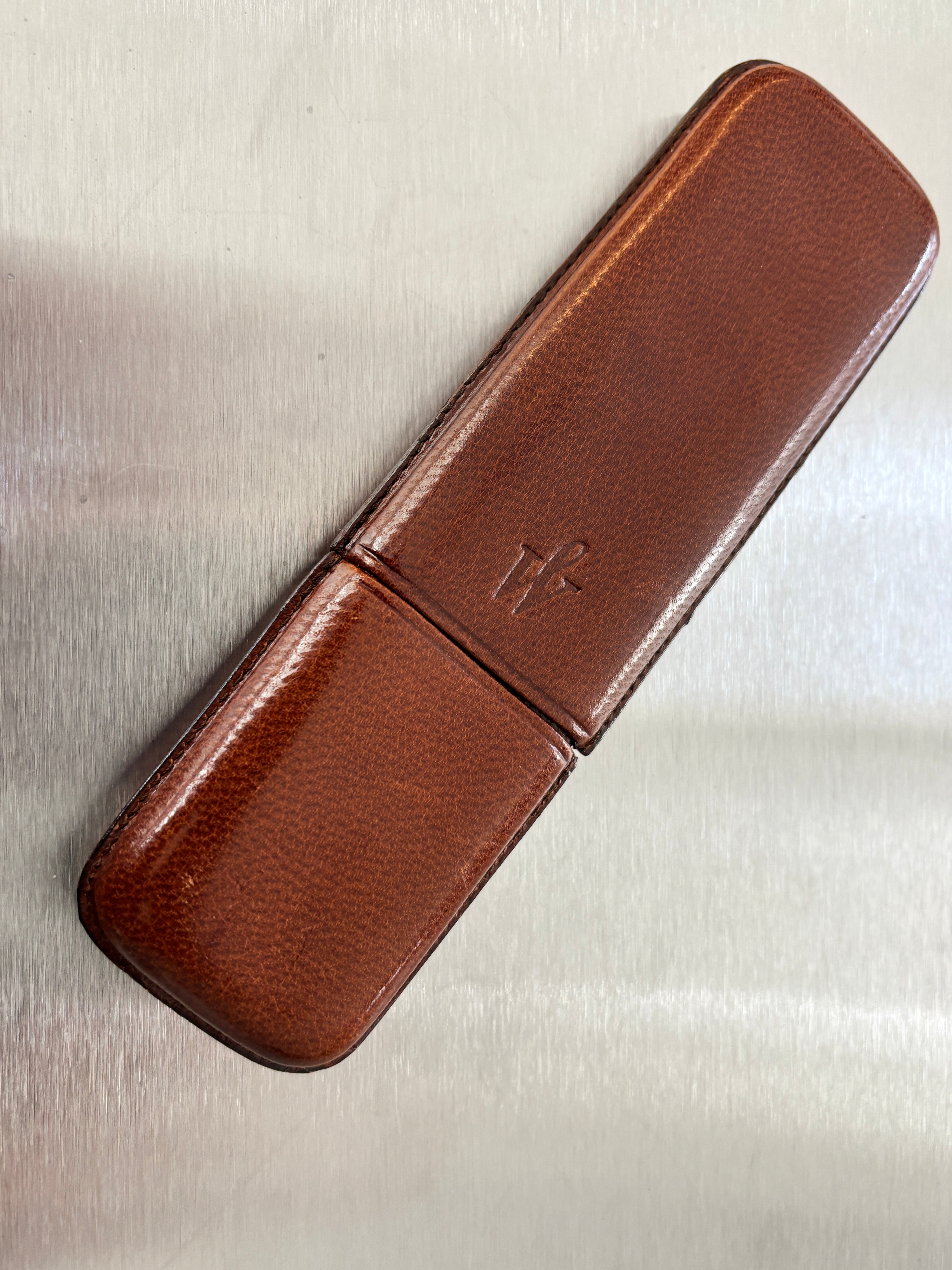 Waterman Ideal  Pen Pouch for two Pen - Superb quality 100% Brown leather