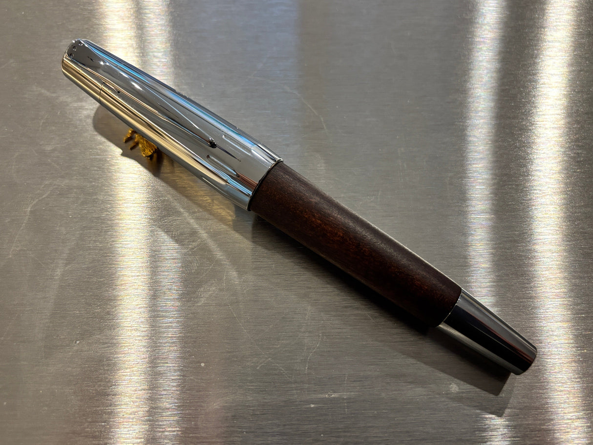 Jimmy - Faber Castell E-Motion Burlwood chrome cap - Fountain Pen