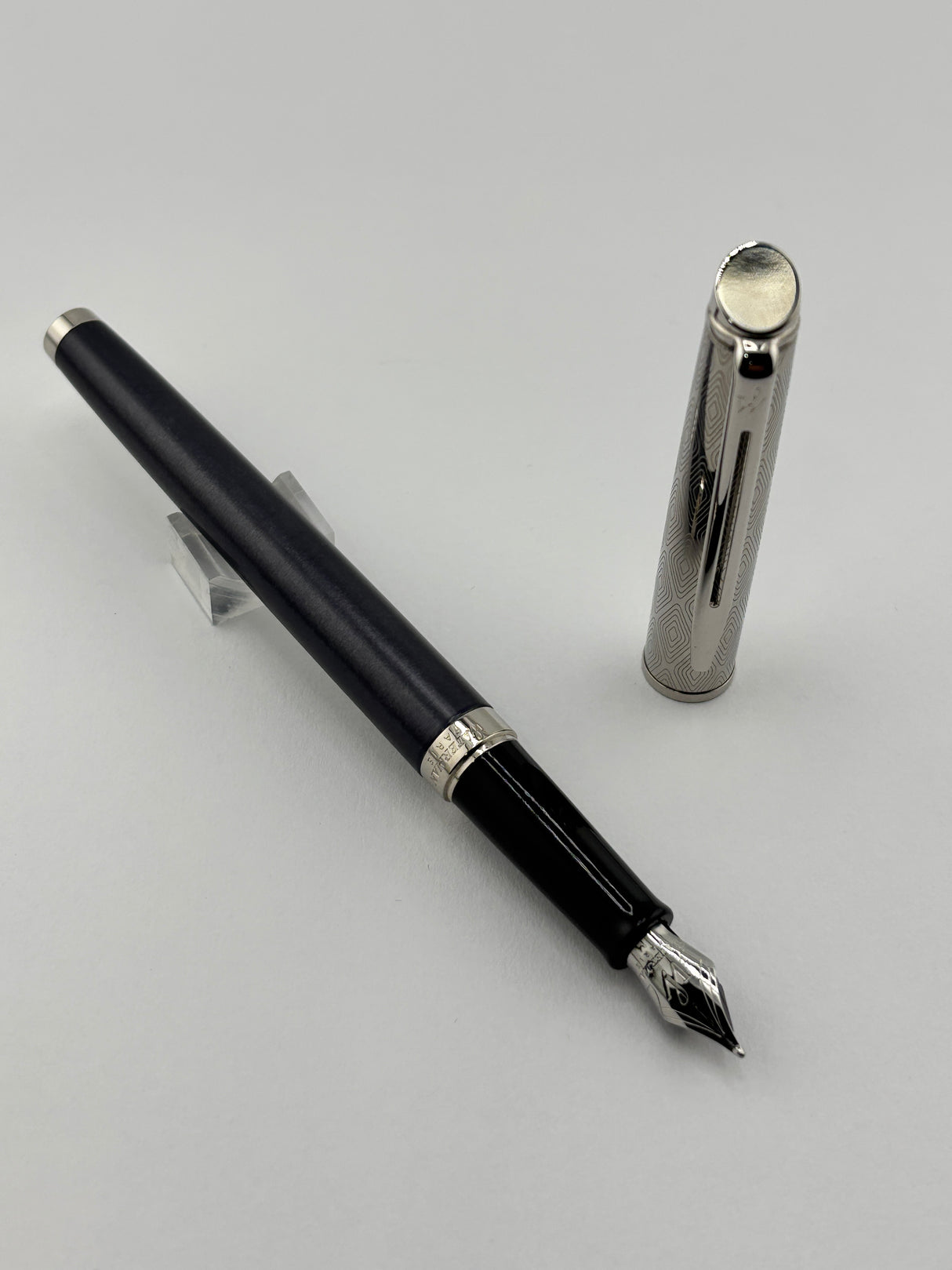 Waterman Hemisphere Blue Navy and Chrome chased cap - Fountain Pen