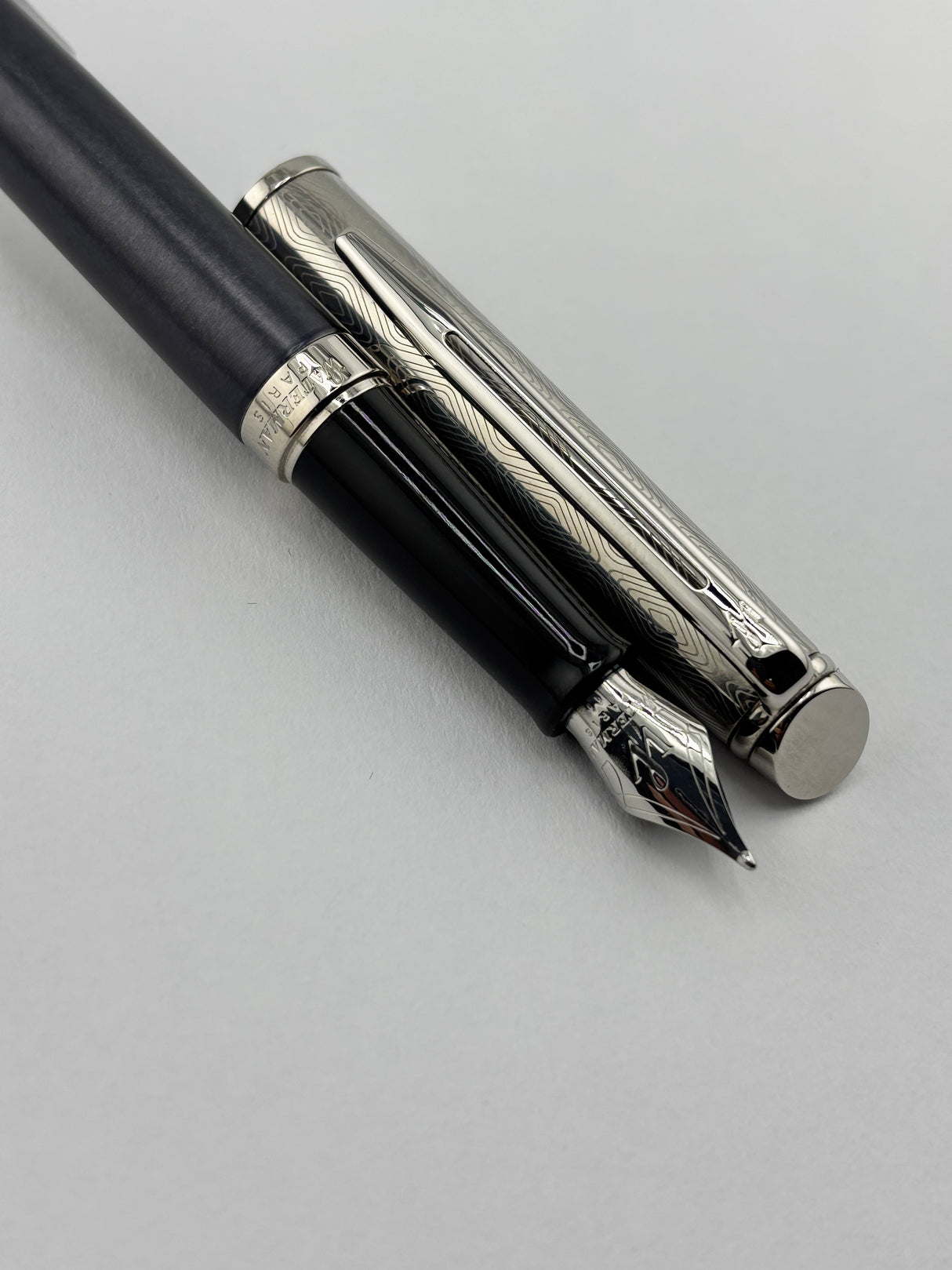 Waterman Hemisphere Blue Navy and Chrome chased cap - Fountain Pen