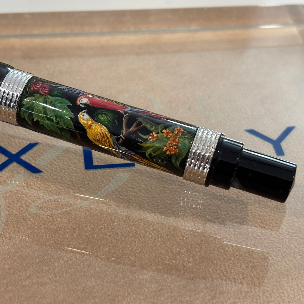 Bexley Pens Plus The of Paradise Birds - 10K gold clip Hand Painted