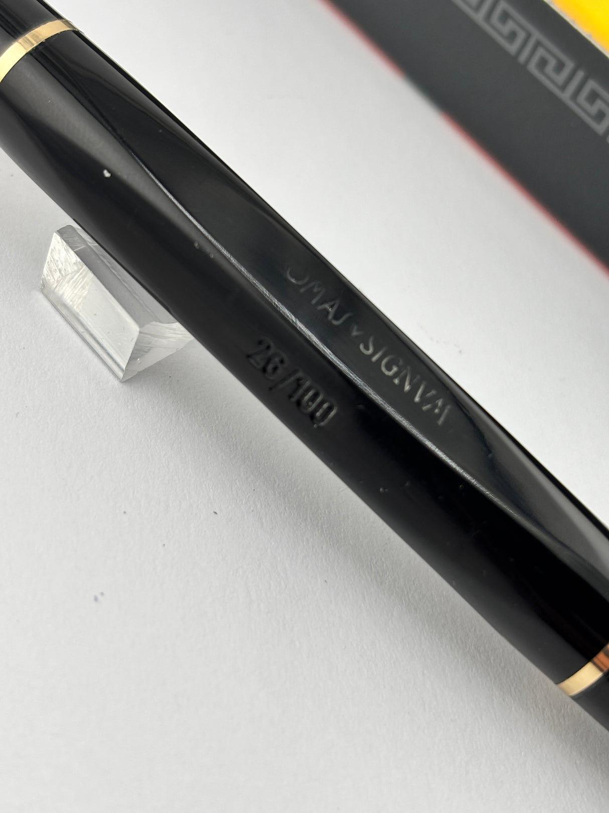 OMAS RARE Signum Limited Edition 026/100 Desk Pen Circa 1975 - Very Flexible 14kt Gold Nib