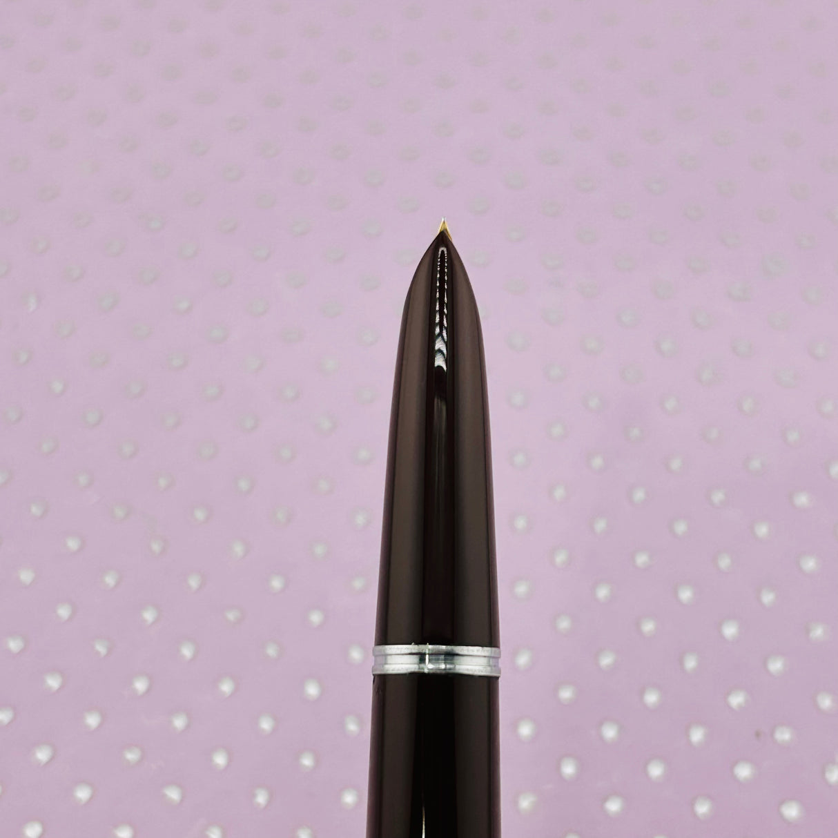 Parker 51 Vacumatic Burgundy Sterling silver cap Diamond Clip - Fountain Pen
