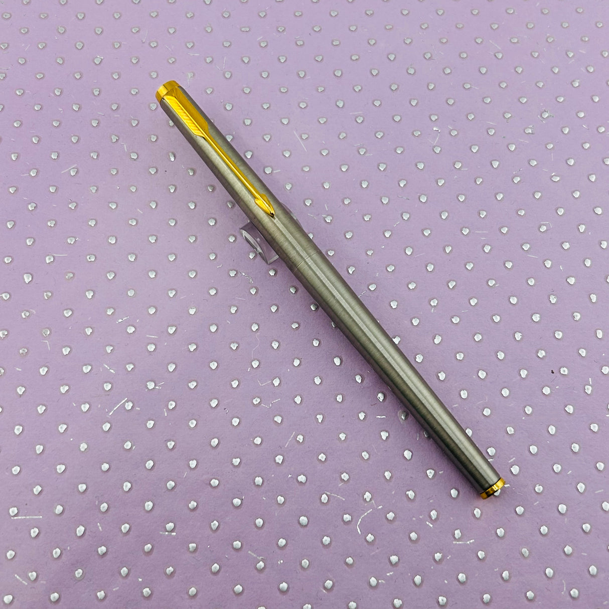 Parker 180 Brushed steel New condition - Fountain Pen