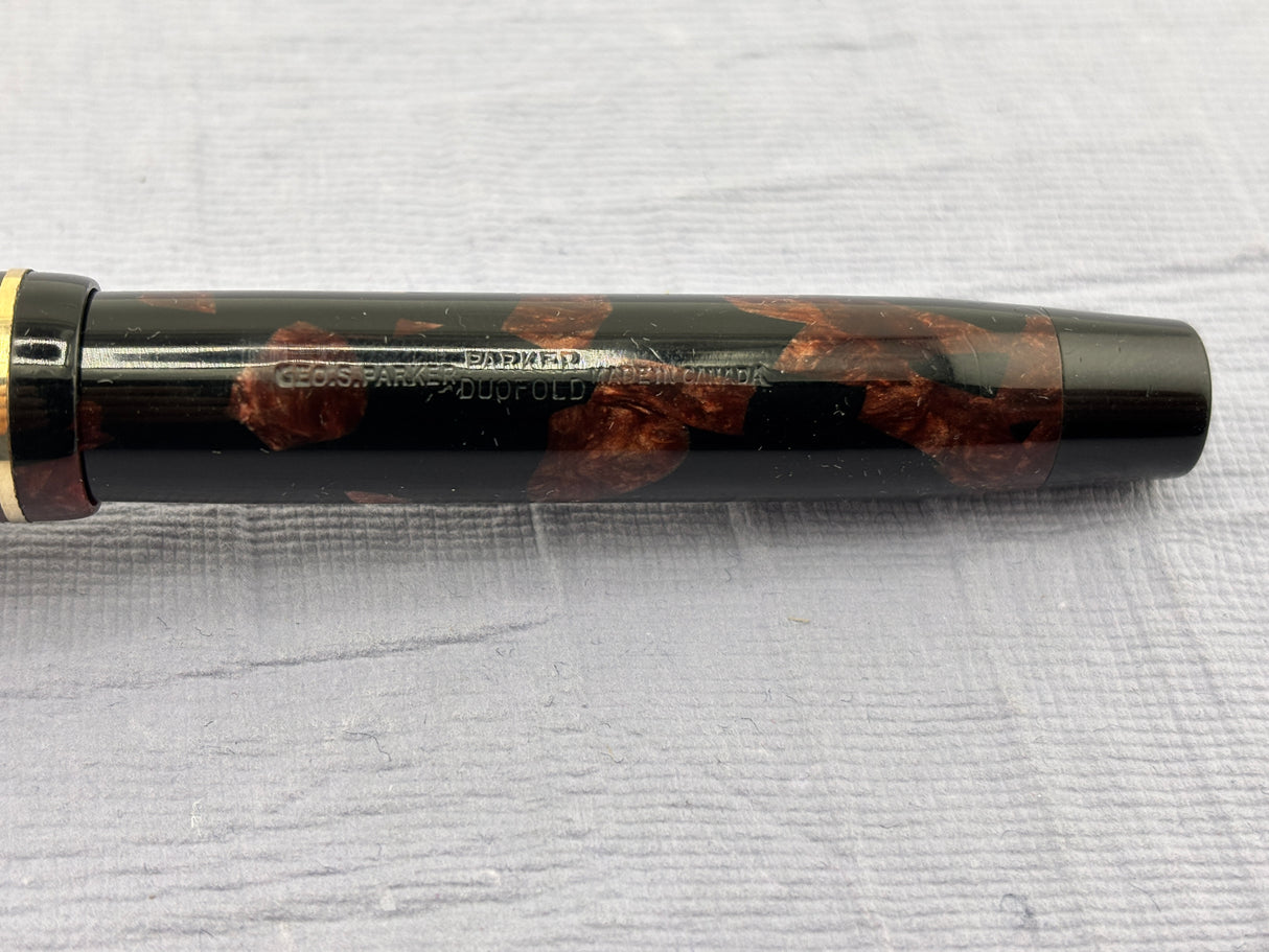 Parker Duofold Streamline Canada Marble Burgundy