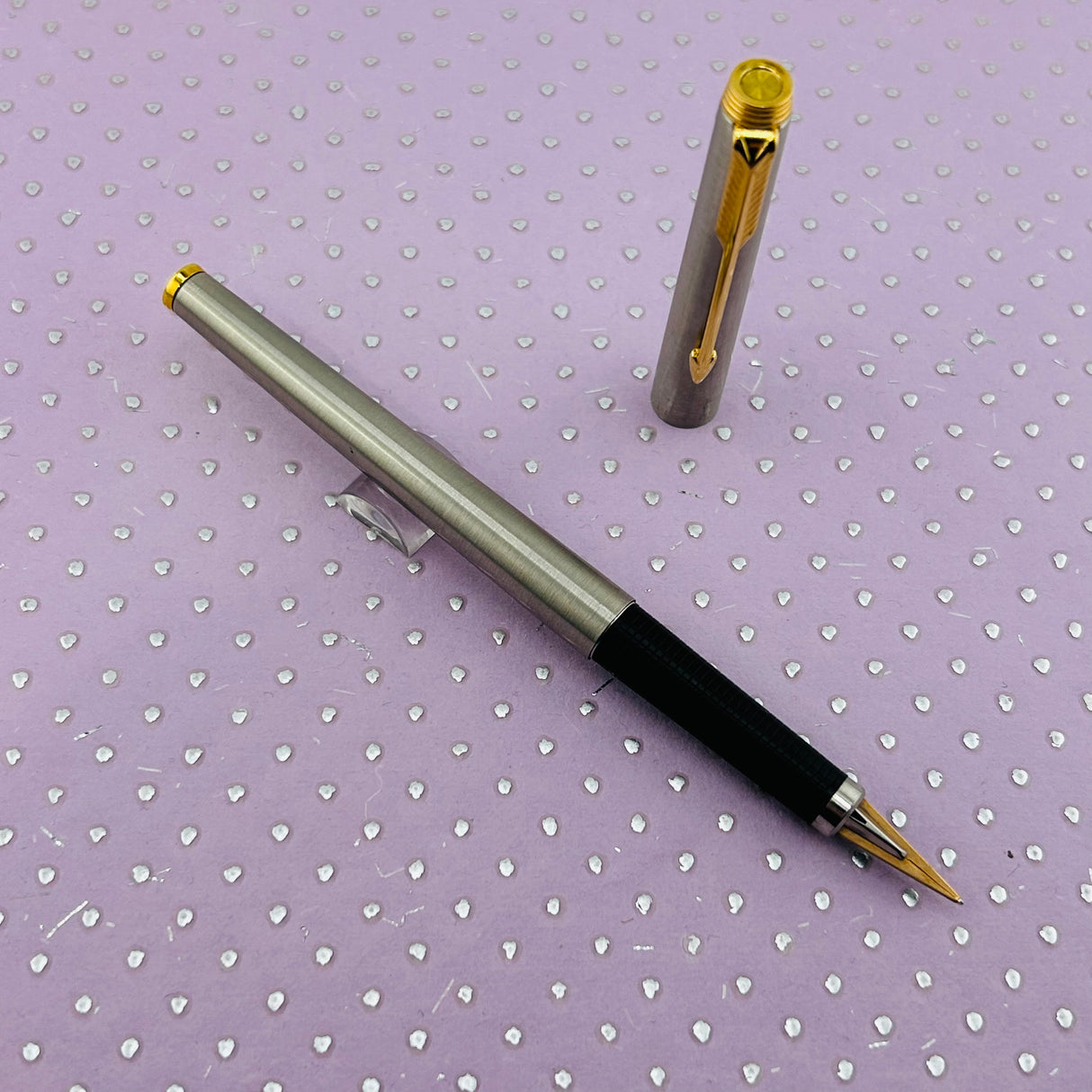 Parker 180 Brushed steel New condition - Fountain Pen