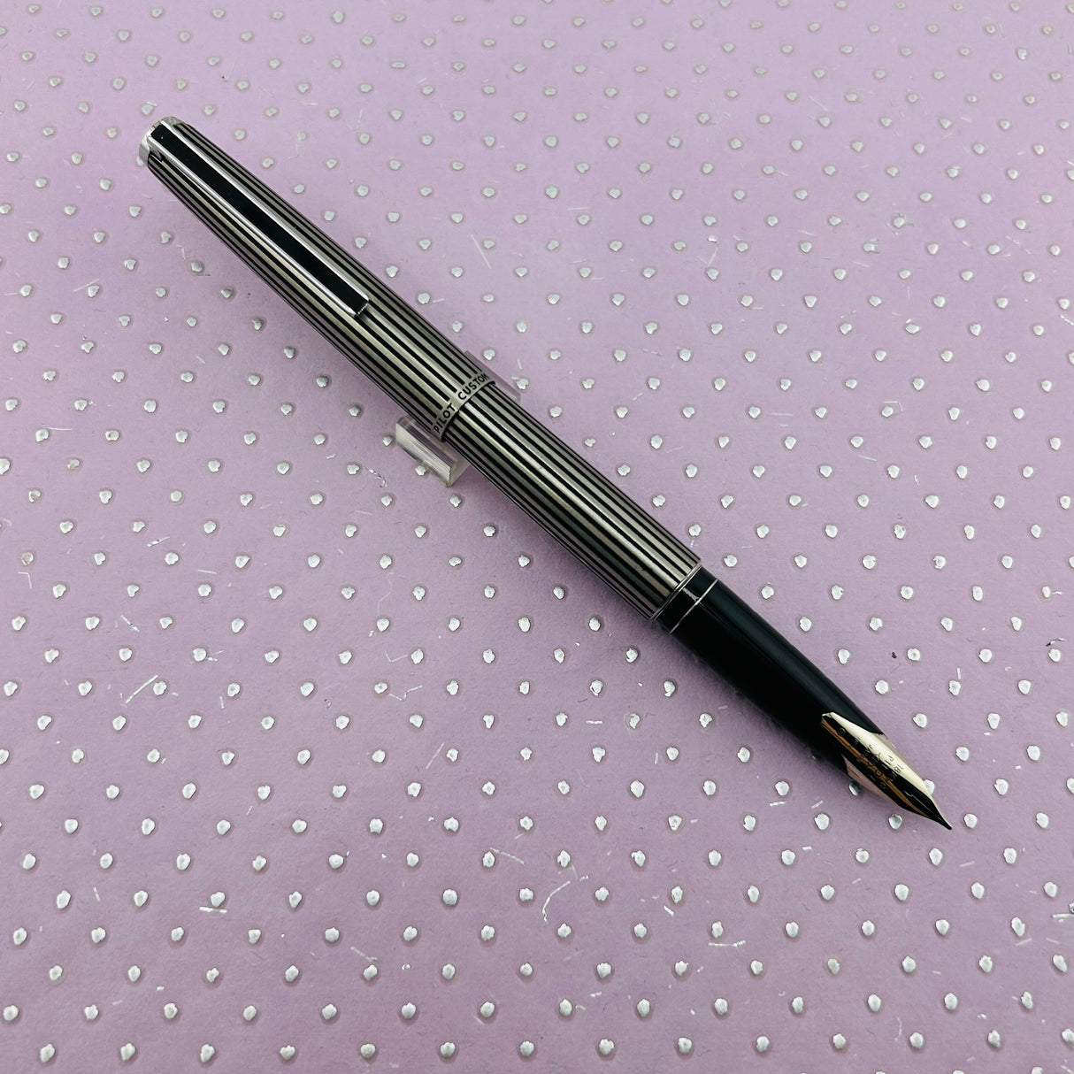 PILOT Custom Silver Black lines Circa 1976 - fountain Pen