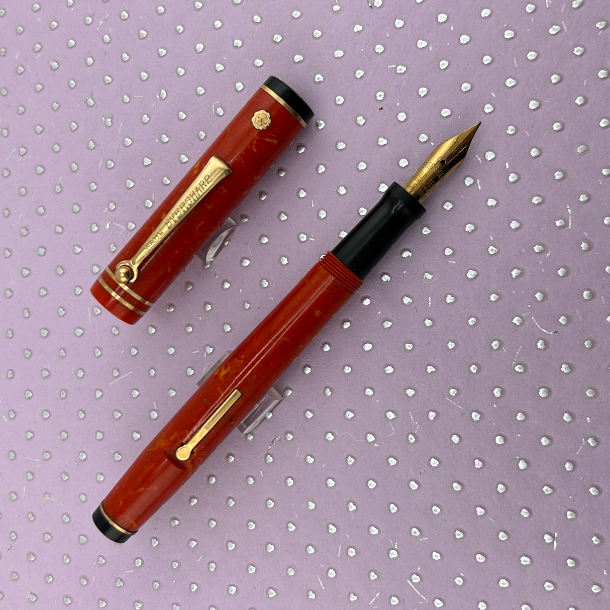 Wahl-Eversharp Gold Seal Coral Celluloid Flexible nib - Fountain Pen