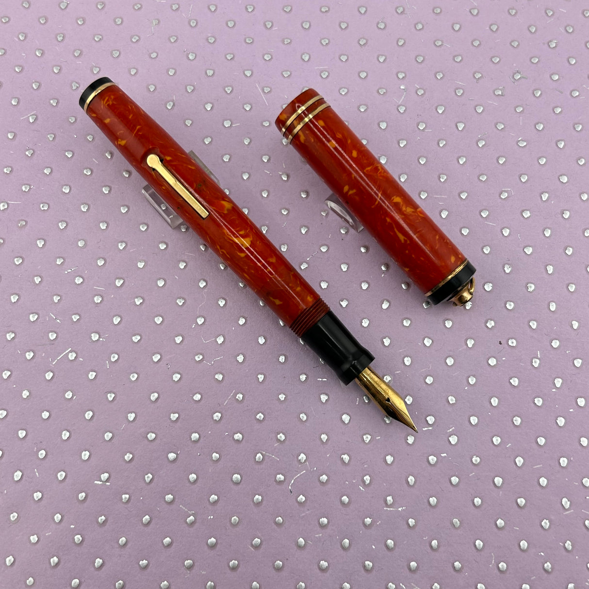 Wahl-Eversharp Gold Seal Coral Celluloid Flexible nib - Fountain Pen