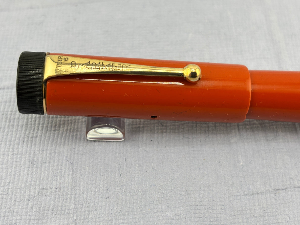 Parker Duofold Junior Red Hard rubber Bandless cap