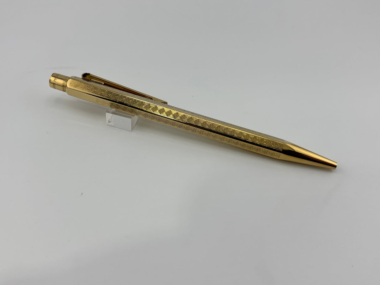 Caran d'Ache Ecridor Ball Pen Gold Plated Greek Pattern - Ball Pen