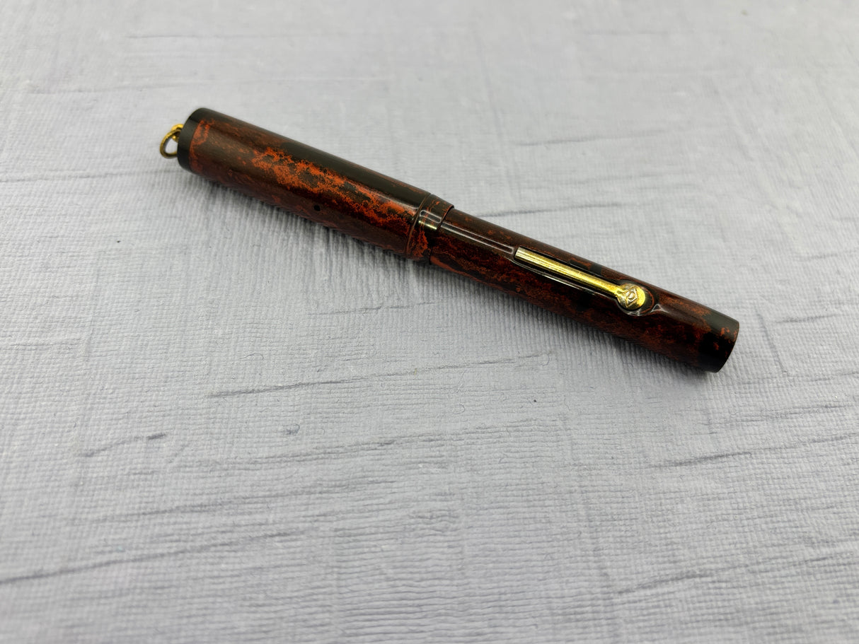Diamond Point Lady ring top Brown Mottled - Fountain Pen
