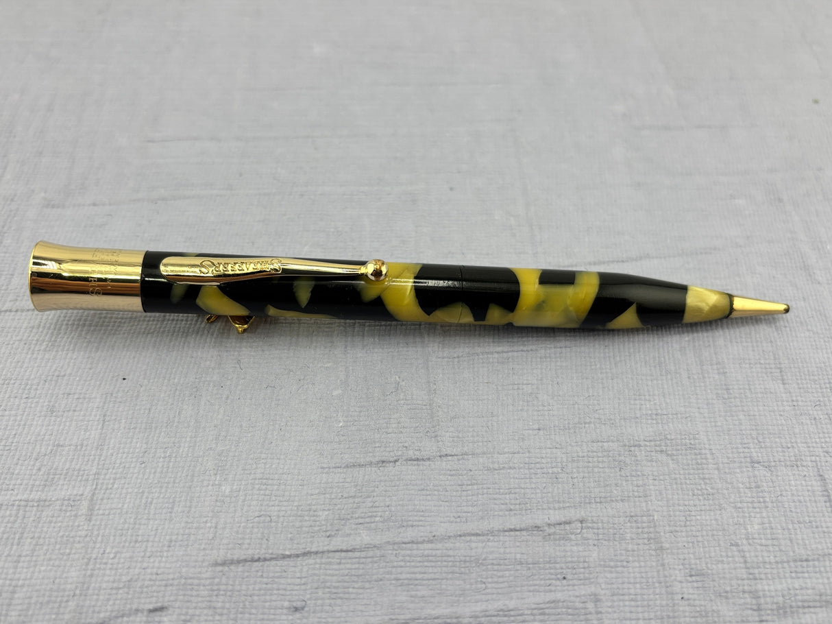 Sheaffer Lifetime Flat Top Oversize Black and Pearl Pencil