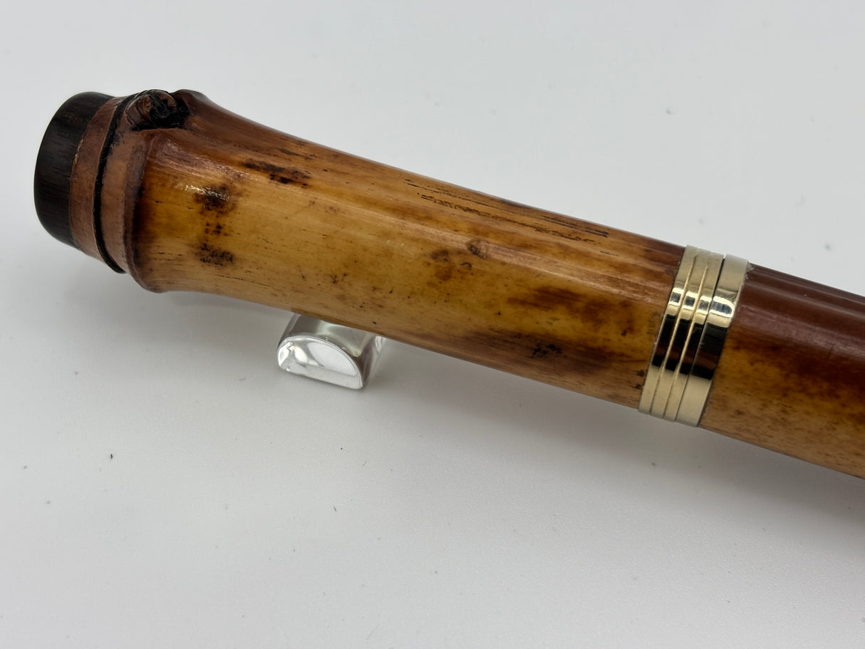 Sailor Susutake Smoked Bamboo Fountain Pen - Naginata Togi Medium/Fine 21Kt Gold Nib - Extremely Rare!