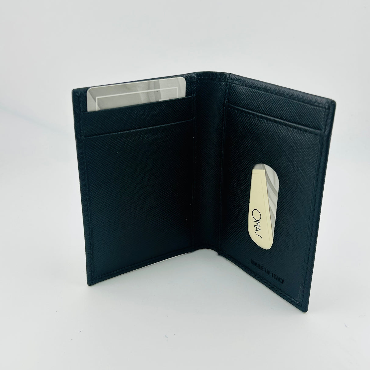 Omas Wallet Card holder + driving license 100% Italian leather