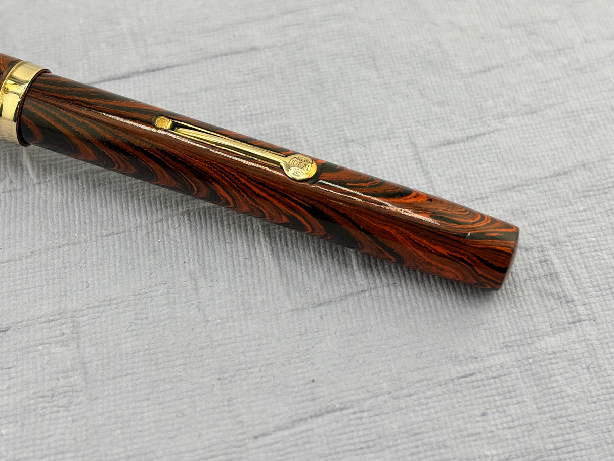 Waterman # 7 Red Ripple Hard Rubber - Red cap Band - Photo speaks !!