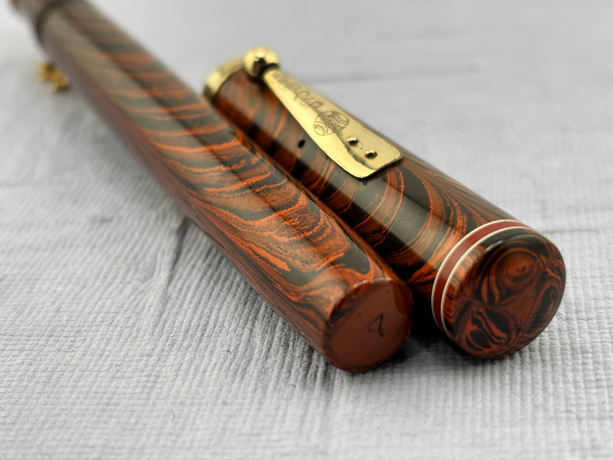 Waterman # 7 Red Ripple Hard Rubber - Red cap Band - Photo speaks !!