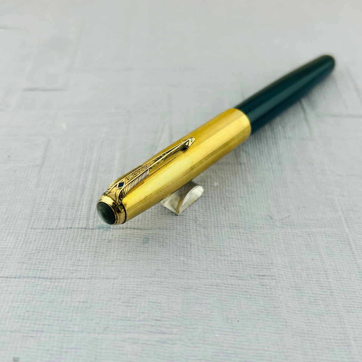 Parker 51 Aerometric Blue Gold Cap Diamond Clip - Fountain Pen
