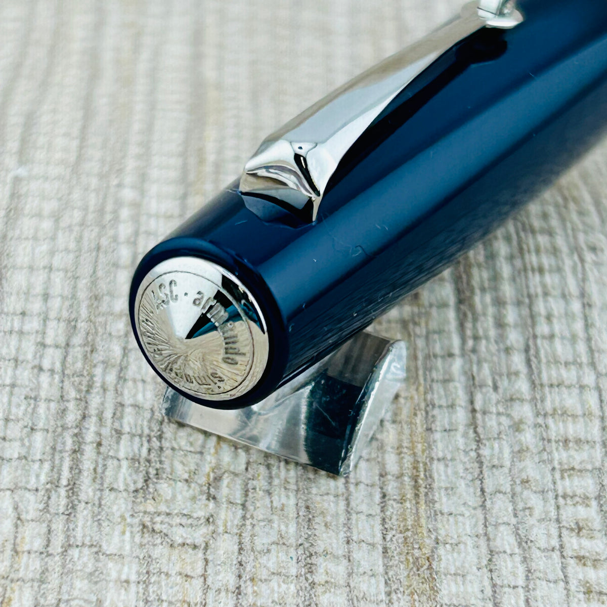 ASC Bologna Portofino Bespoke Navy Blue Rhodium Trim - Fountain Pen